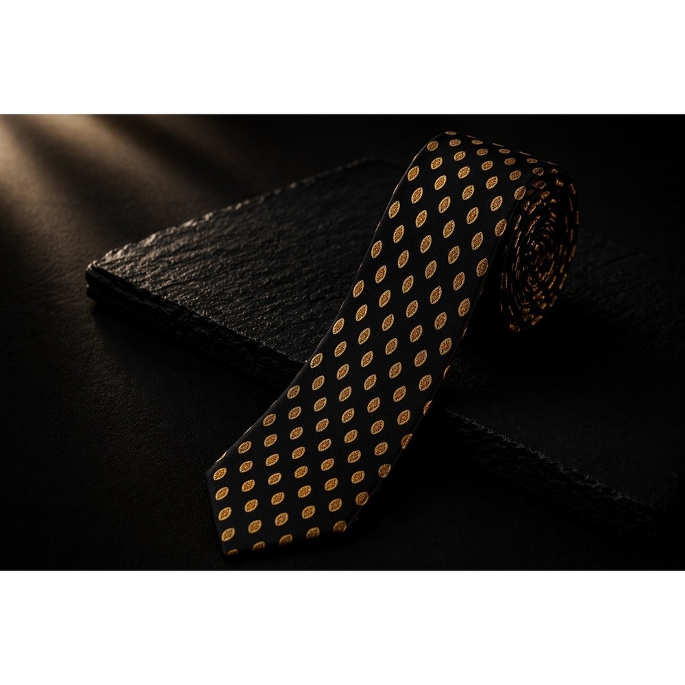 Stefano Ricci Silk Tie Mens Black Gold Medallion Geometric Made in Italy A Taghi